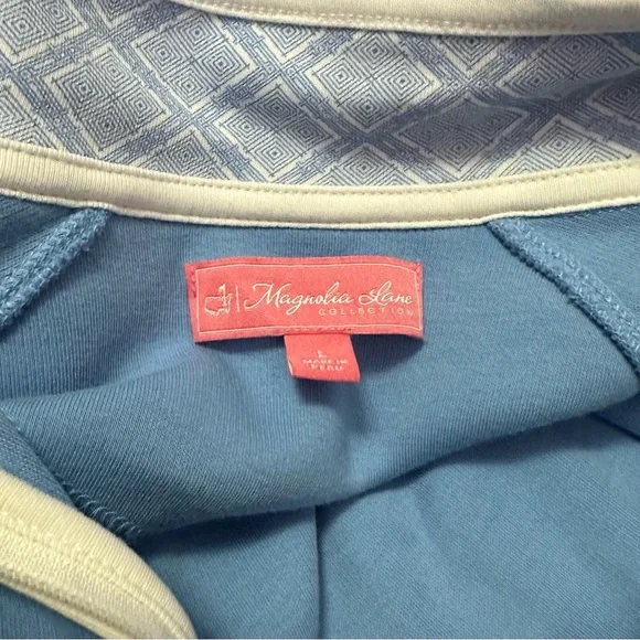 Masters Collection Elegant Light Blue Quarter-Zip Sweatshirt - Picture 5 of 6